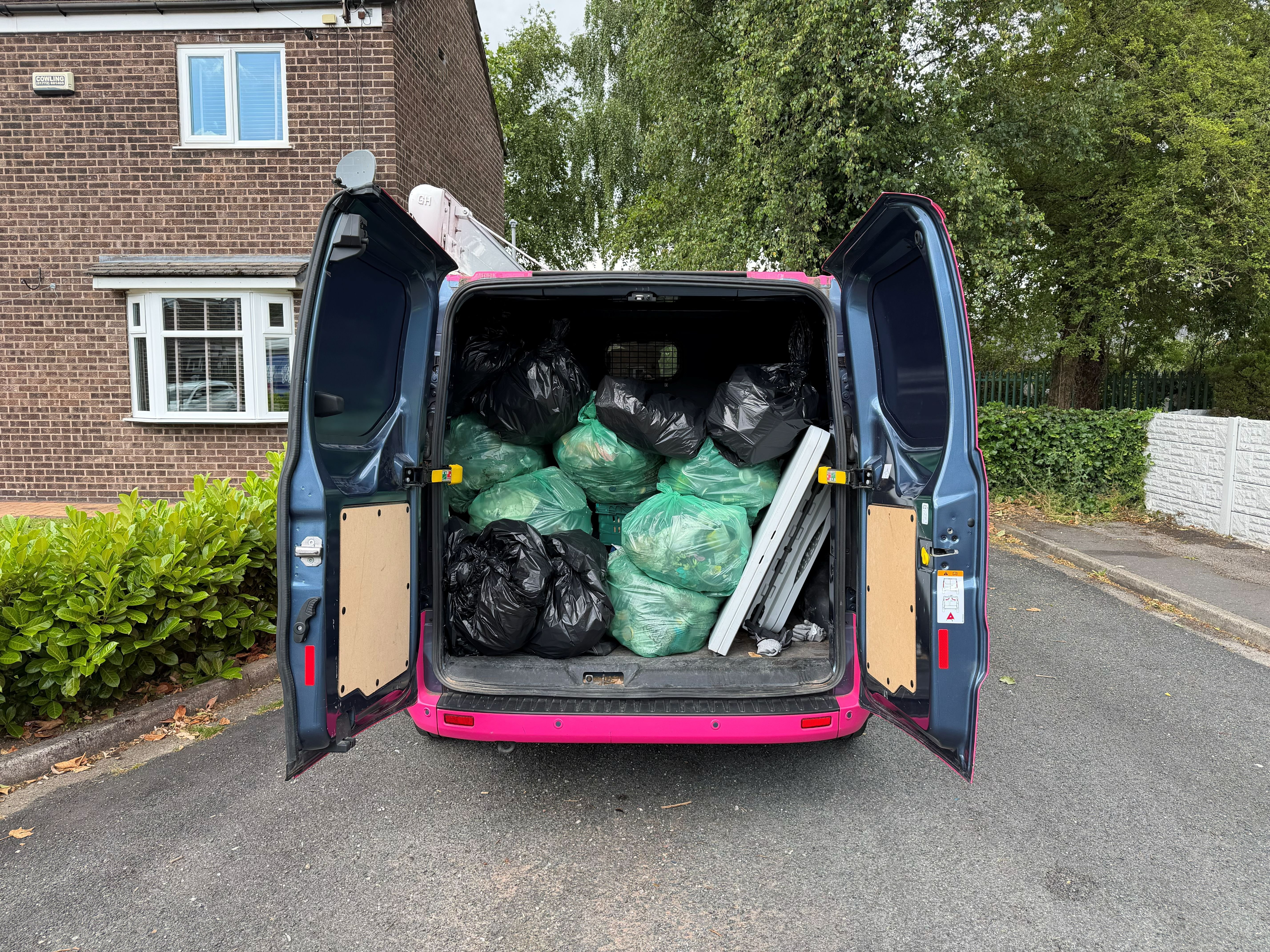 CGA van full of collected fly tip