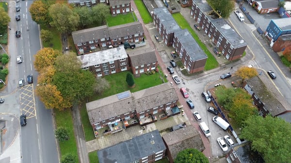 Aughton and Dawson Walk areal shot