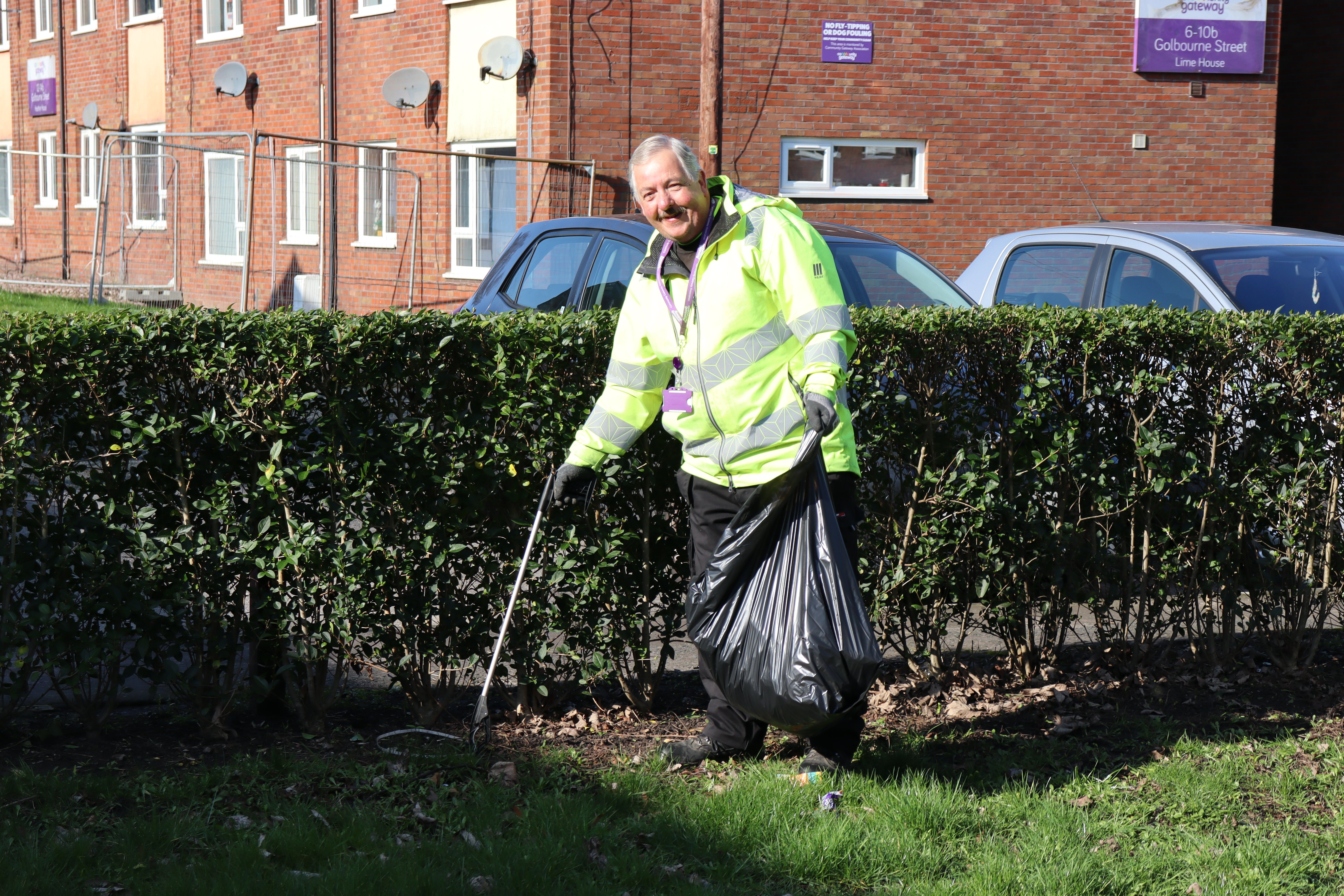 A CGA colleague litter picking