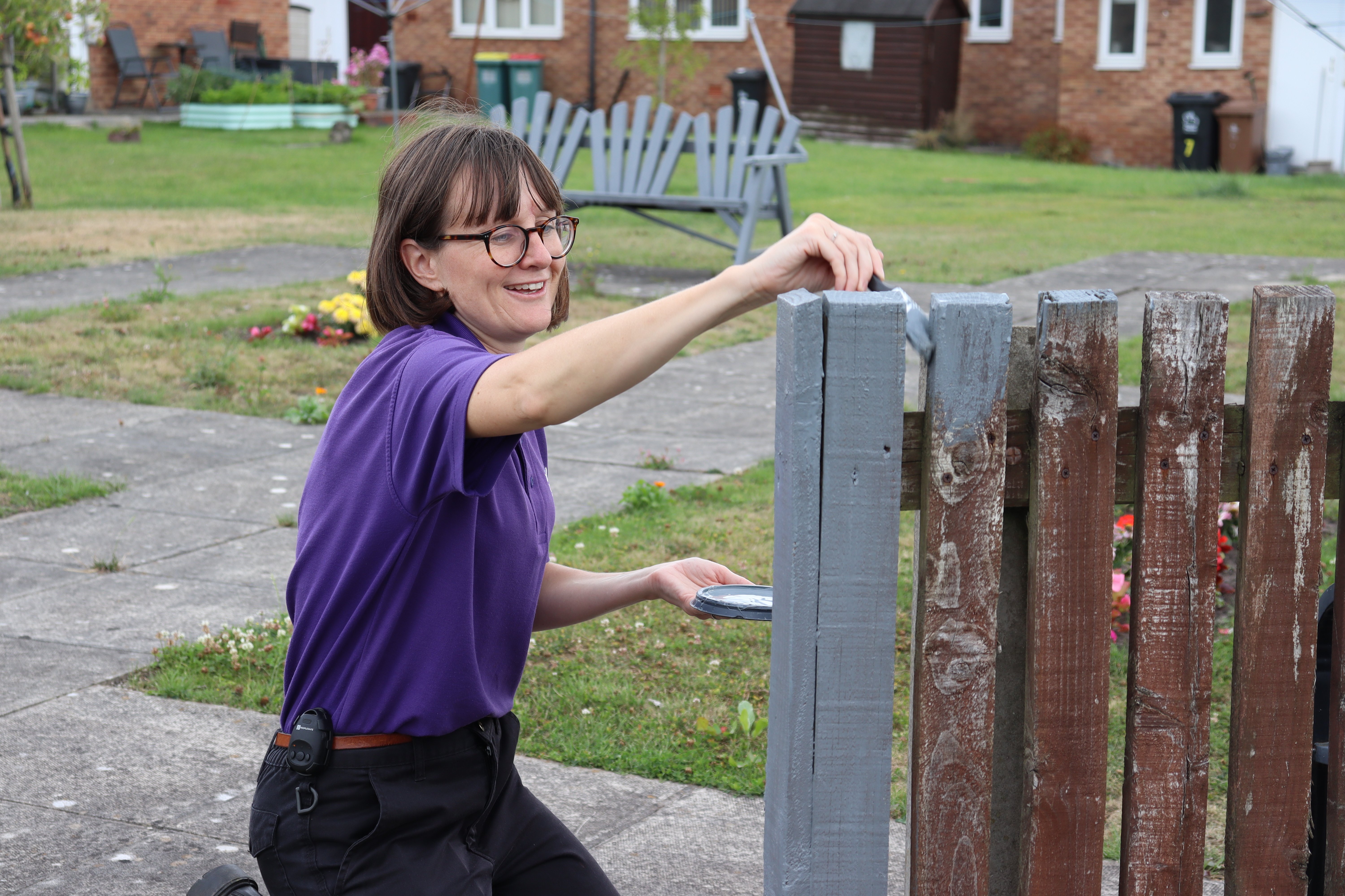 The Filberts paining fences