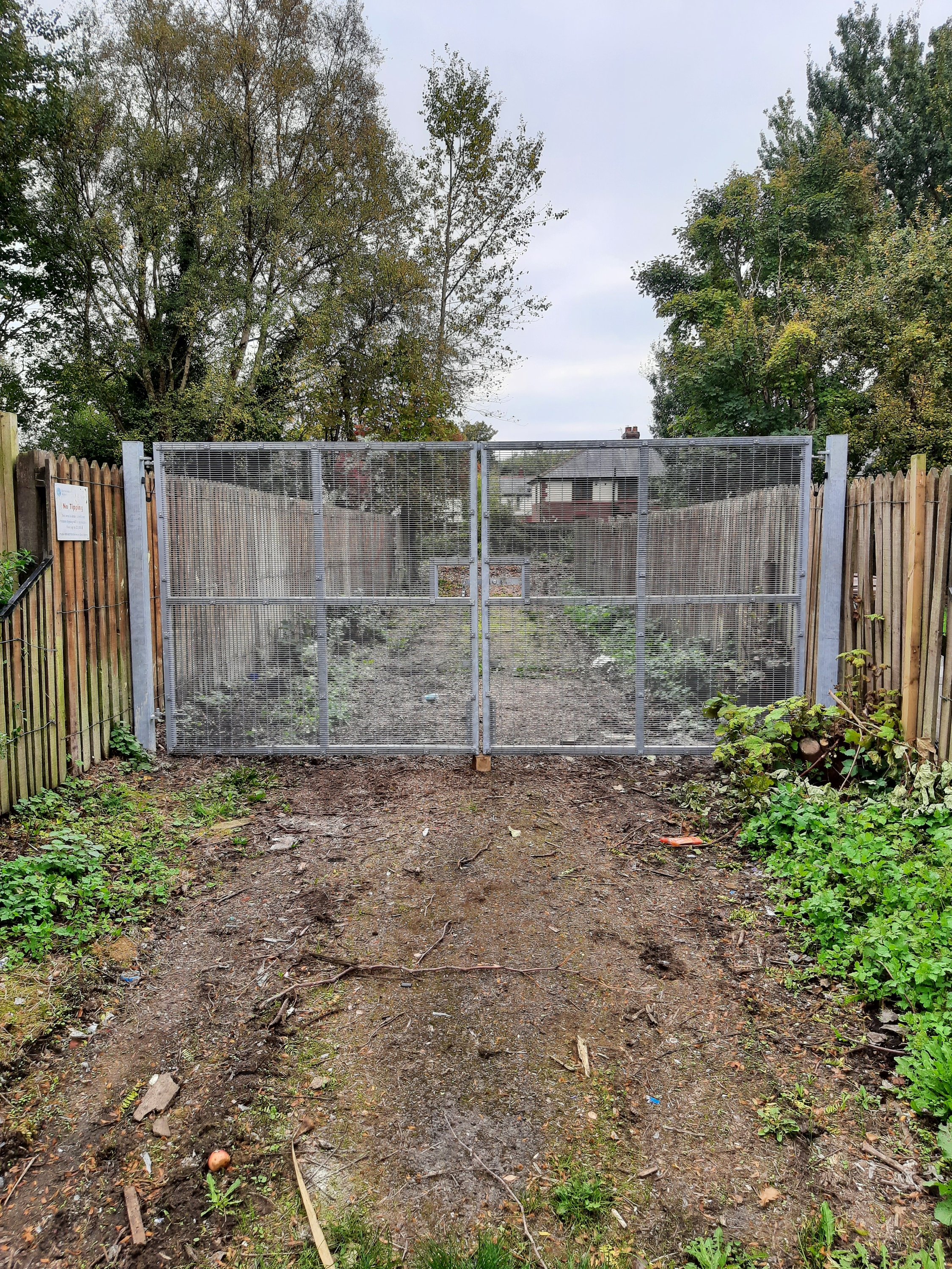 The new anti-climb gates installed