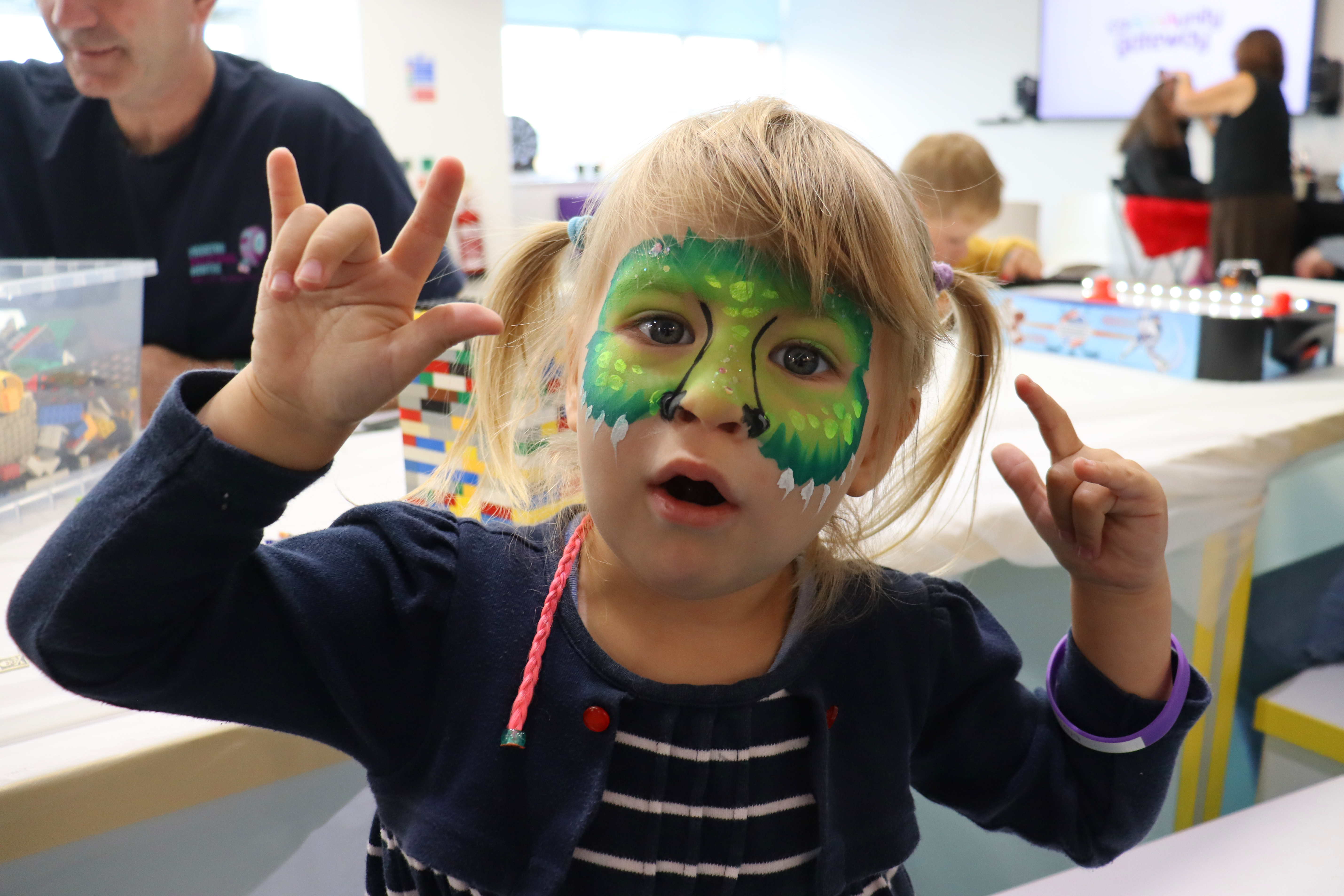 Child with face paint