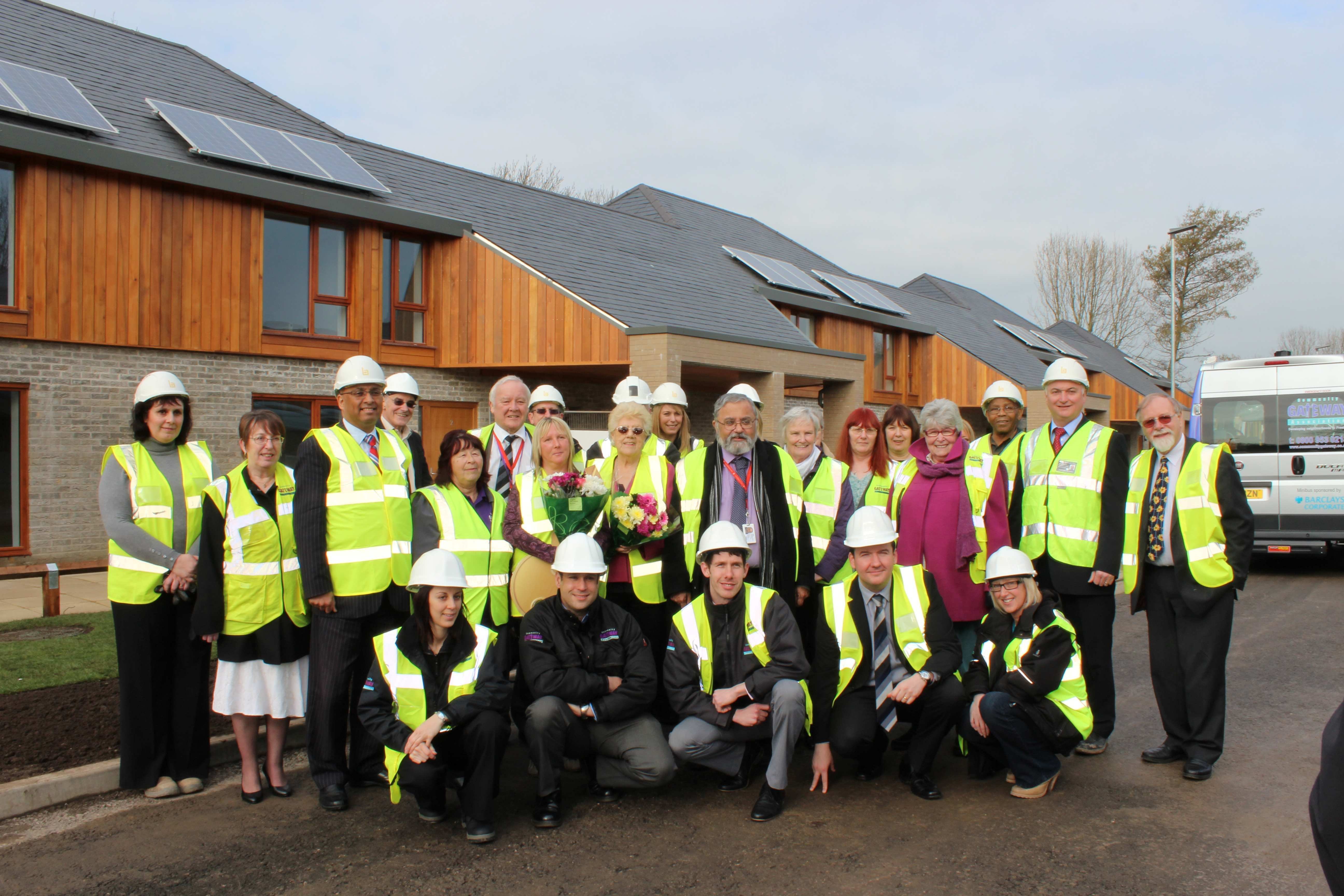A group in high-vis jackets at our first new-build development site 2012