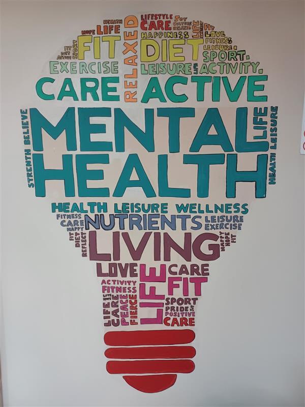 Completed mental health mural