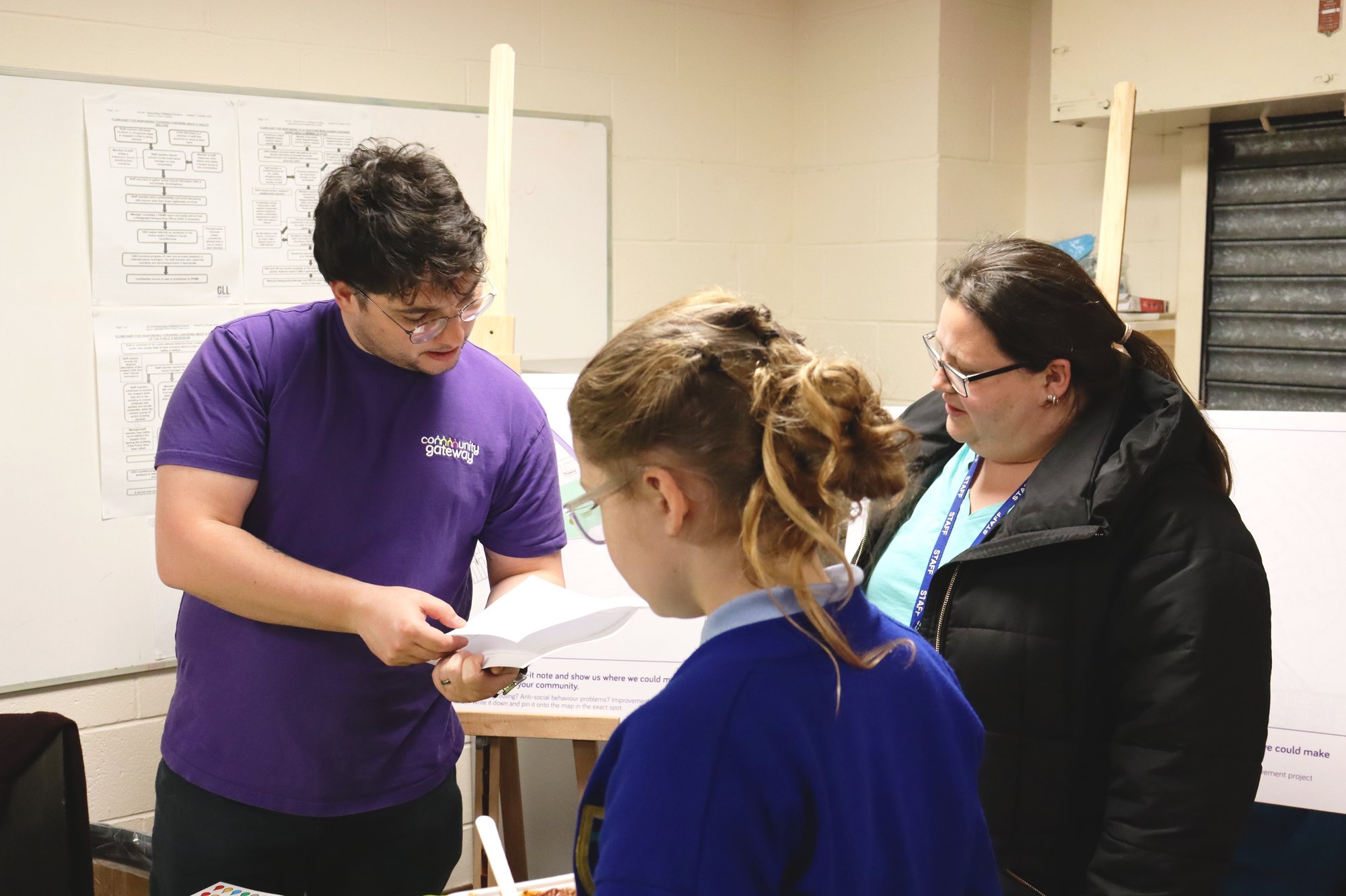 Tenants talking to a Community Engagement Officer