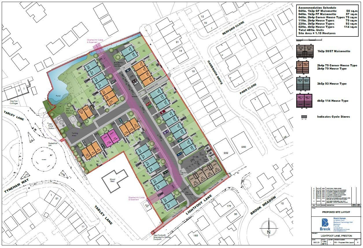Site plan for Lightfoot Lane