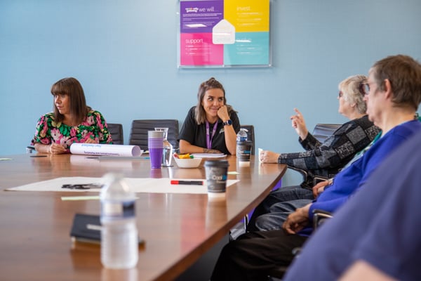 Showing staff and tenants speaking at The Big Conversation