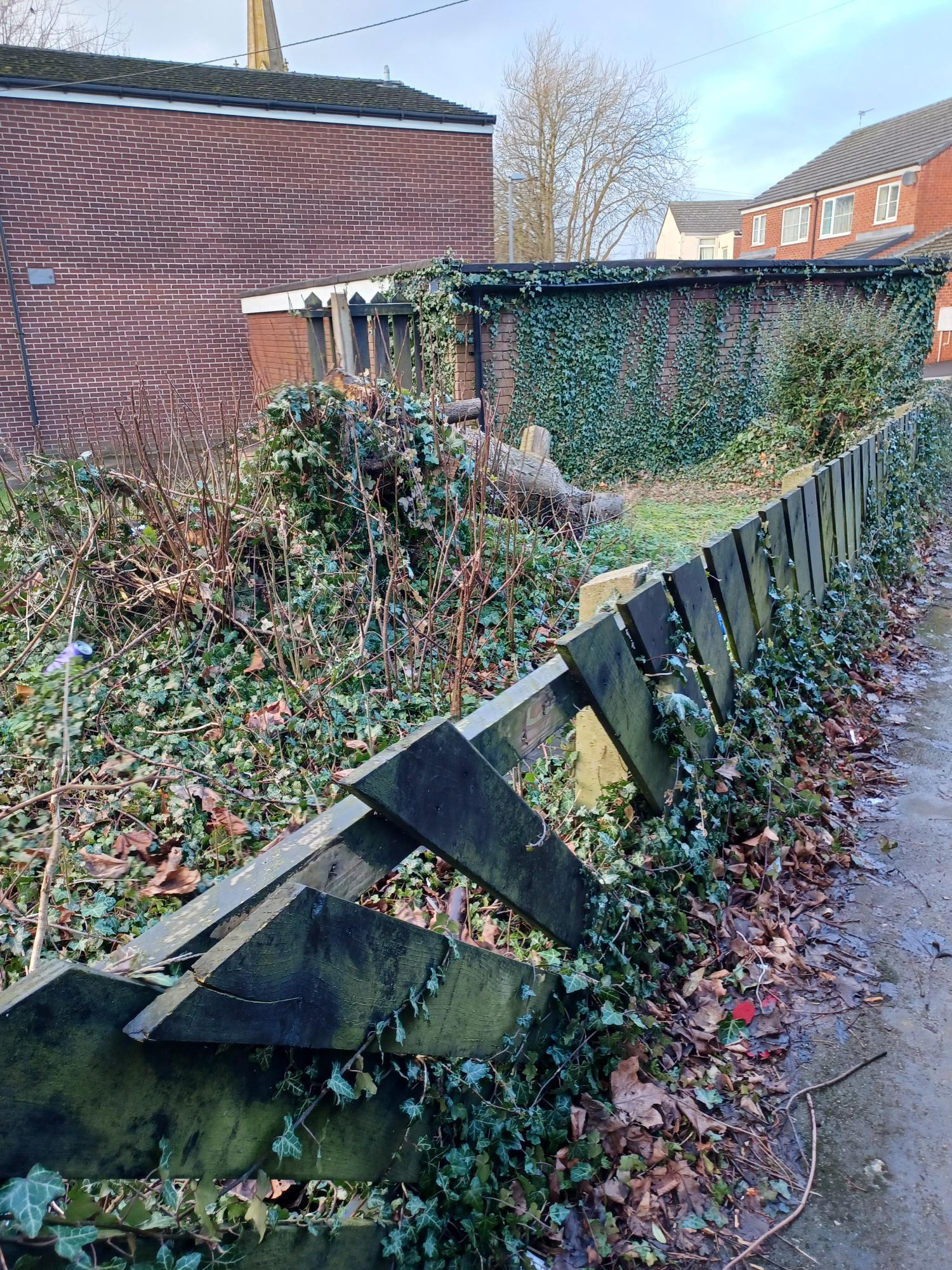 Image of broken fencing 